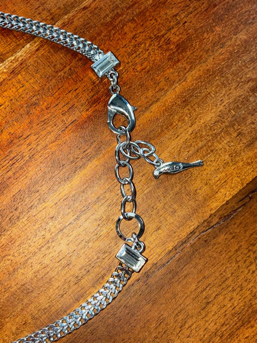 Chloe + Isabel Statement Bib Necklace Green Stone Abalone Style Crystal Silver - Picture 4 of 11